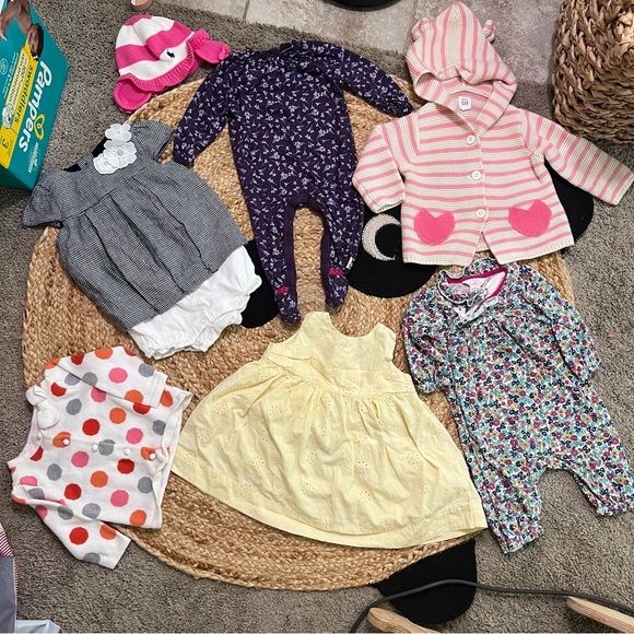 Quality name brand cotton Baby girl Clothing set gap cardigans footies no flaws - Picture 1 of 10